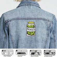 1 buc. Patch creativ pentru alimente, aplicație brodată cu borcane de murături, decorațiune termoadezibilă pentru rucsac, pălărie - A - Vizualizare 4