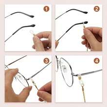 3pcs Glasses Chain And Sunglasses Chain For Men Women Lightweight Alloy Eyeglass Holder With Attachment For Glasses Anti-Slip Easy To Clean - Sky Blue & Sapphire Blue - View 7