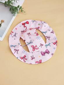 Cute Polyester Pink Bow Pattern Windproof Sun Protection Hat With Ear Hole Design, Adjustable Anti-Slip, Suitable For Small Pet Dogs Outdoor Wear All Year Round - Multicolor - View 6