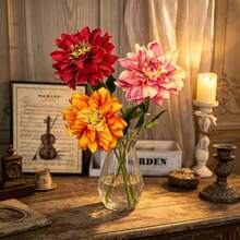 Buquê Premium de Margarida Gerbera Artificial, Textura Realista Semelhante à Seda com Detalhes de Pétalas Delicadas, Ideal para Buquês de Casamento, Decoração de Casa no Quarto, Sala de Estar, Varanda, Jardim, Arranjos Florais DIY, Presente Perfeito para Dia das Mães, Dia dos Namorados, Aniversário, Casamento, Festa de Natal - Multicolorido - Visão 7