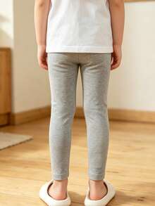 Quần legging in hình bướm và tiên cho bé gái, quần ống ôm co giãn thoải mái, thích hợp mặc hàng ngày. - Màu Xám nhạt - Xem 2