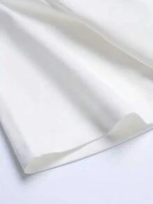 Camiseta de manga corta de algodón puro de 180 g para mujer, talla grande, holgada y adelgazante, con cuello redondo, regalo para el Día de la Madre, talla grande 3XL-5XL, camiseta con estam - Blanco - Ver 3