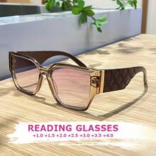 Women's Fashion Reading Glasses, Suitable For 100-400 Diopters - Quilted Temple Protection, Unisex Fashion Reading Glasses - Black - View 7