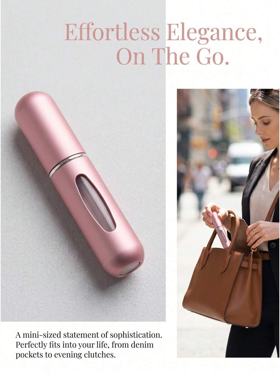 1/10/20pcs  Refillable Perfume Atomizer, Portable Mini Travel Cologne Dispenser Empty Spray Bottle, Bottom Fill Fragrance Pump Case With Visible Window For Purse, Pocket & Gym - random color - 查看 1