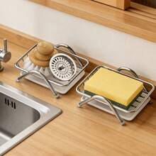 1pc Rectangular Soap Dish - With Automatic Drainage Design, This Thick Stainless Steel Soap Holder Has Excellent Durability And Is A Practical Bathroom Accessory, Designed Specifically For Bathroom Use - Silver - One Size - View 3