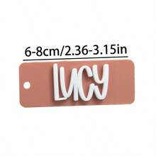 Personalized Acrylic Name Keychain, Customized Acrylic Name Tag For Bags, Lunchbox, Diaper Bag, Vintage Style Name Customization, Cute Gift Accessories - C-name Iron Ring Keychain - View 4