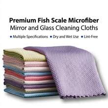 Thickened Magic Cleaning Cloth, Reusable Microfiber Streak-Free Glass Cleaning Rag For Kitchen, Windows, Mirrors & Cars, No Watermark Absorbent Towel - Multicolor - View 2