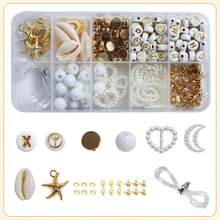 Bộ 5 hạt cườm cơ bản tông màu sáng, hạt cườm nhiều hình dạng hỗn hợp dùng để làm đồ trang trí thủ công hàng ngày. - A - Xem 8