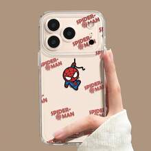 Miniso Marvel Iron Man, Spider-Man, Captain America Personalized Phone Case Compatible With IPhone 17, 17 Pro, Air, 16 Pro Max, 15 Plus, 14, 13, IP17, 15 Pro, 12 Pro, 11, 16 Plus, Anti-Fall, Transparent, Anti-Scratch, Protective Cover, Compatible With Apple - Clear - View 1