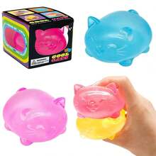 1pc Squishy Nice Cube Squeeze Stress Relief Small Cat Squeeze Toy, Pressure Release Fidget Toy - Multicolor - View 8