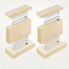 2pcs Stainless Steel One-Way Pivot Hinges, Flip Door Top And Bottom Rotating Hinges - 2 Pairs - View 2