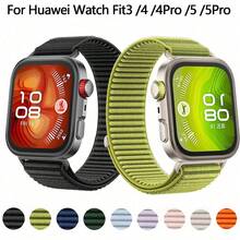 Nylon Loop Strap Compatible With Huawei Fit3 /Fit4 /Fit4 Pro /Fit5 /Fit5 Pro Smartwatch Band Adjustable Sport Bracelet Lightweight Durable Watchband - one-size - View 1