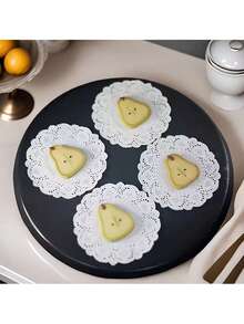 100/50pcs Round Lace Paper Doilies, Suitable For Fried Foods, Desserts, Cookies, Wedding Table Decor, Cookie Cake Mats, Kitchen Utensils, Kitchen Accessories, Kitchen Supplies, Halloween, Christmas - View 6