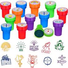 Bộ 5/10 con dấu chủ đề Cơ Đốc giáo, quà tặng Kinh Thánh tôn giáo phù hợp cho bé trai và bé gái, đồ dùng trang trí tiệc sinh nhật Phục Sinh, phần thưởng trong lớp học, giải thưởng lễ hội, túi quà và đồ nhồi piñata. - Nhiều màu - Xem 10
