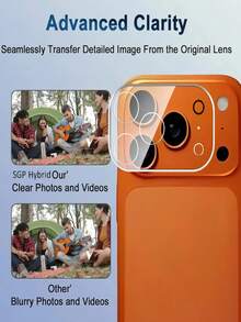 Navigator 1pc Tempered Glass Camera Lens Protector, High Hardness Anti-Scratch, Anti-Collision, Anti-Fingerprint, Full Coverage Protection, Perfect Fit For IPhone11/12/13/14/15/16/16 Plus/16 Pro/16 Pro Max/17 Pro/Pro Max Series - Clear - View 7
