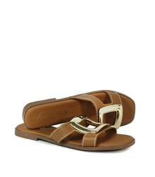 Women Flat Sandals - Brown - View 3