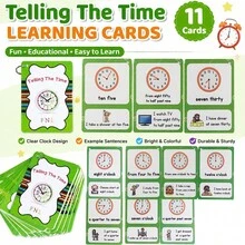 Kids Early Education Cognitive Telling The Time Learning Flash Cards Pre-School Kindergarten Cognitive Enlightenment Learning Clock Teaching Aids - Multicolor - View 6