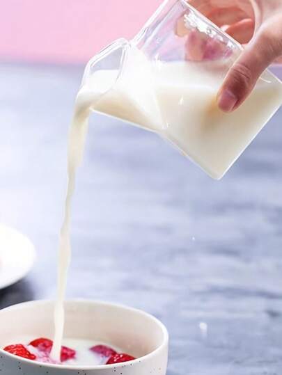 1 pieza Taza de leche en forma de casa pequeña resistente al calor, se puede usar para agua fría/caliente, microondas, cóctel artesanal de borosilicato de alta calidad, vaso para jugo, caja de leche de vidrio transparente