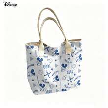 Túi xách tay và đeo vai đựng laptop hình chuột Mickey của Disney, túi đeo vai in hình hoạt hình dễ thương để sử dụng hàng ngày. - trắng - Xem 4