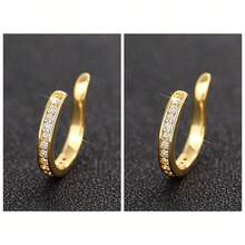 1pc Minimalist Zirconia Ear Cuff, Earring For Non-Pierced Ears, Fashion Jewelry - Ear Clips - View 13
