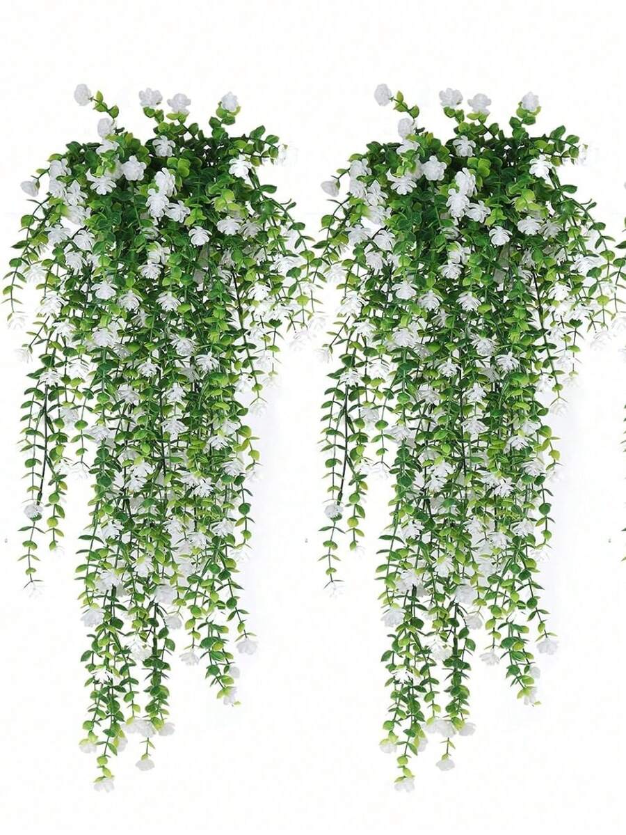 1/2 bó cây xanh nhân tạo mùa xuân/hè dài 31 inch, trang trí treo cửa trước, dây leo giả hoa trà trắng, thích hợp cho trang trí đám cưới, trang trí nhà cửa, thiết kế bó hoa cưới, treo tường trong nhà/ngoài trời, trang trí nhà hàng, sử dụng được quanh năm.