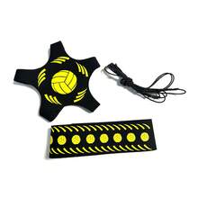1 pièce Entraîneur de rebond de volley-ball, sangle de balle de pentagramme réglable avec ceinture de taille, corde de traction élastique, équipement d'assistant pour la pratique du service, de la frappe et de la passe au volley-ball. Convient pour le football et le volley-ball, équipement d'entraînement de rebond pour sports de plein air - Multicolore - Voir 6