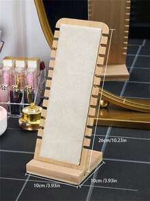 1pc/2pcs Creative Bamboo Necklace Organizer Rack, Fashion Jewelry Display Stand, Back To School Decor - One Size - View 2
