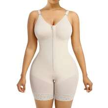 ZZL  Colombianas Shapewear For Women Tummy Control Butt Lifter Shaper With Zipper Crotch Detachable Shoulder Strap Summervibes - màu đen - Xem 10