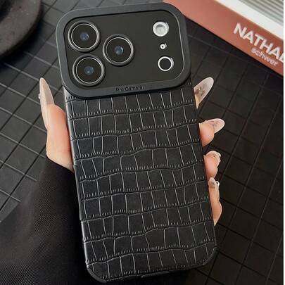 High-Quality PU Crocodile Texture TPU Soft Phone Case, Anti-Fall, Anti-Sweat, Anti-Fingerprint, Wear-Resistant, Non-Fading, Compatible With IPhone 17 Pro Max/17 Pro/17 Air/17/16 Pro Max/16 Plus/16/15 Pro Max/15 Pro/15/14 Pro Max/14 Pro/14/13/12/11