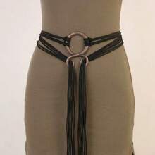 1pc Plus Size Knotted Rope Belt, Suitable For Women, Nordic Witch Waist Chain, Troll Diagonal Waist Belt, Shaman Pagan Viking Accessory, Renaissance Fair Boho Waist Rope - A - View 11
