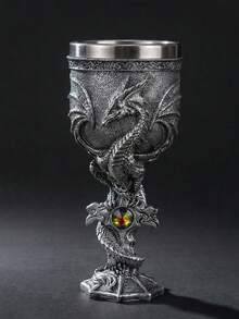 Stainless Steel Dragon Warrior Goblet - Perfect For Halloween And Christmas, Elegant Tabletop Decor, Reusable And Insulated, Ideal For Christmas, Thanksgiving - Multicolor - View 18