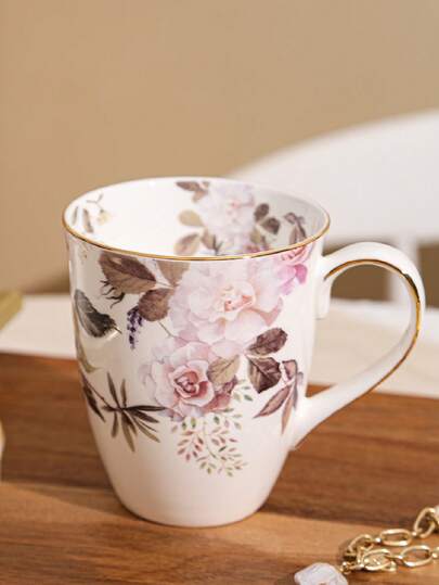 1 chiếc cốc sứ, thích hợp dùng cho trà, cà phê, sữa, nước ép, phù hợp sử dụng tại nhà, nhà bếp, nhà hàng, phòng khách, làm quà tặng, quà cưới, quà sinh nhật.