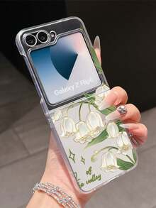 1 chiếc ốp lưng điện thoại gập đơn giản, thời trang, chất liệu PC mờ, họa tiết hoa dễ thương, bảo vệ và chống rơi vỡ. Dành cho: Samsung Galaxy Zflip 3/Zflip 4/Zflip 5/Zflip 6/Zflip 7/ 60/ Lola Razr 50/Galaxy Z Flip 7 FE - Trong sáng - Xem 7
