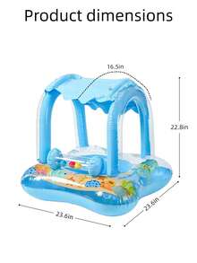 1 chiếc phao bơi hình chuông dày dặn, chất liệu PVC màu xanh/hồng, đồ chơi phao bơi đeo nách dùng ở bãi biển. - Nhiều màu - Xem 9