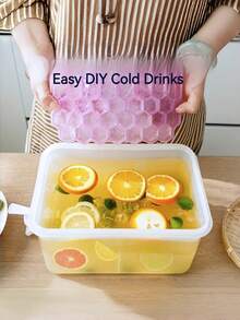 1pc Large Capacity Refrigerator Water Dispenser Pitcher With Faucet, Sealed Leak-Proof Beverage Dispenser, Summer Home Iced Drink Juice Tea Storage Container For Party Picnic - White - View 8