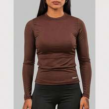 Women's Long-Sleeved Thermal Fleece Blouse, Warm And Cold, For Winter, Hiking, And Strolling - Rỉ Nâu - Xem 1