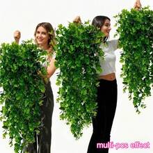 4 cây dương xỉ treo nhân tạo, dương xỉ giả, bạch đàn giả, cây nhựa chống tia UV, thích hợp cho phòng trong nhà/ngoài trời, đám cưới, ban công, hiên nhà, trang trí tường, nhà cửa, sân hiên, kệ trong nhà/ngoài trời, trang trí văn phòng (Màu xanh lá cây) - màu xanh lá - Xem 4