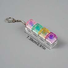 1pc Mechanical Keyboard Replacement Keycap | Keycap Collector's Item, Modern Style Keychain Pendant, 2-In-1 Men's Keychain, Adult Gift, New Year Gift, Suitable As Backpack Pendant - Color - View 2