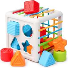 10pcs Montessori Sensory Toys For Toddlers 1+ Years Old, Shape Sorting Blocks, Learning Toys To Promote Fine Motor Skills Development, Suitable For Boys And Girls, Age 18+ Months - Multicolor - View 3