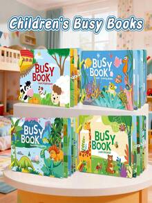 1 Set Of Reusable Sticker Books, Suitable For Children Over 3 Years Old, To Cultivate Children's Letter Learning And Vocabulary Abilities,And Prepare A Fun Interactive Learning Gift For Children - 彩色 - 查看 1