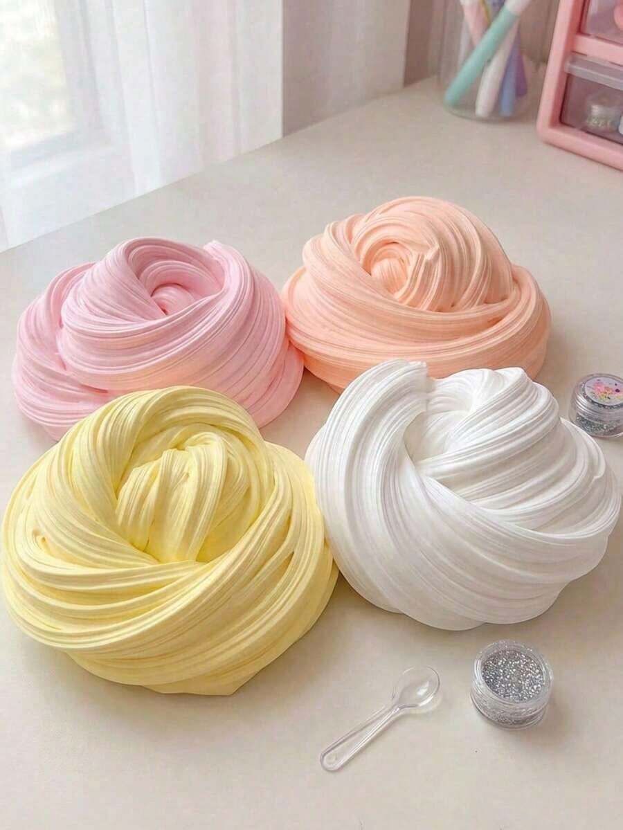 1pc Soft & Elastic, Non-Sticky, Slow Rebound Stress Relief Toy, High-Quality Handmade Silicone Ice Cream Putty Toy, Bubble Gum Foam Slime Toy - Không có - Xem 1