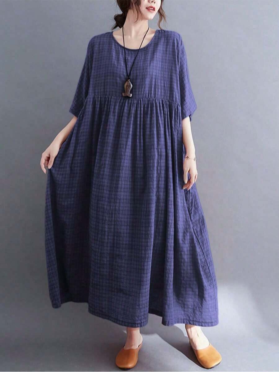 2026 Casual Holiday Dress, Women Plus Size Skirt, Elegant Daily Wear For Mothers, Summer Loose Black Plus Size A-Line Skirt - 酒紅色 - 查看 1