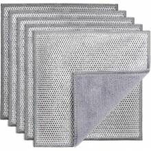 5 Pa -Sided Metal Wire Dishcloth, Reusable Non-Scratch Cleaning Pads With Fabric Side For Nonsti Cookware, Pots, Pans & Kitch Cleaning Variant 2 - 5 - 查看 1