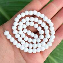 Hạt tròn bằng gốm sứ trắng, bề mặt nhẵn, kích thước 4/6/8/10/12mm, dùng để tự làm vòng tay và trang sức. - trắng - Xem 16