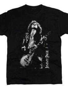 Men's T-Shirt: Y2K Style Patterned Retro Summer T-Shirt, Jimmy Page Led Top Zezeppellin Retro T-Shirt, Short-Sleeved T-Shirt, Maija Women's All-Season Casual T-Shirt For Men, Crew Neck T-Shirt Made Of Pure Cotton, Suitable For Outdoor Sports, Holiday Gifts, Printed T-Shirt In Retro 90s Rap Style. Patterned Printed Short-Sleeved Top T-Shirt, Available As A Slogan Shirt, Quote Shirt, With Minimalist Graphic Design Or Funny Motif. Ideal For Beach Parties, Surfing, Picnics Or As A Gift. Perfect As An Airport Outfit And For Every Season: Spring, Summer, Autumn And Winter. Coordinated Sets For Women In Summer. Subtle Summer Outfits, Summer Coordinates, Ball Gowns, Birthday Dresses, Party Outfits, Autumn, Winter W3G1 - Black - View 6