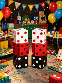 3pcs Dice Theme Party Decoration Box,Casino Dice Gift Box,Birthday Party Backdrop Decoration,Photo Props,Prom Decoration,Las Vegas Night Party Decor,Game Party Decoration Supplies,Party Favors Box,Gift Wrapping Supplies,Table Centerpiece Supplies, Tabletop Ornaments,Casino Themed Party Supplies,Party Favor - Dice - View 8