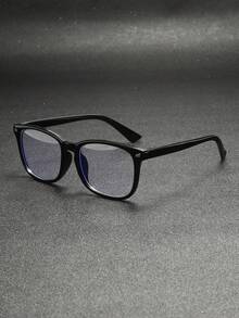 1pc Unisex Round Frame Y2K Futuristic Clear Lens Glasses - Multicolor - View 10