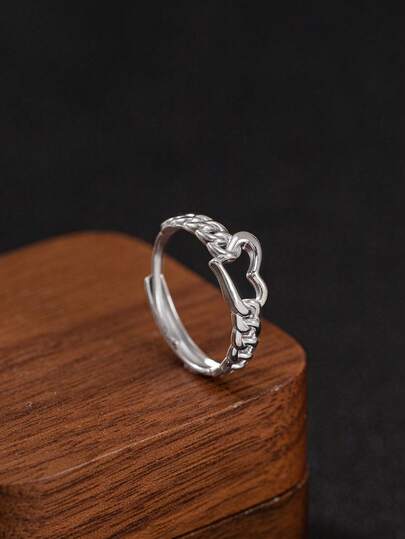 1 pieza Collar con colgante de corazón hueco minimalista de acero inoxidable, adecuado para uso diario de mujeres, regalo para amigos