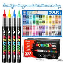 8-366 Colors Acrylic Paint Markers Set, New 320/366 Professional Color System, 288/240 Colors Portable Case, Direct Liquid Automatic Ink Control Acrylic Paint Markers, Rich Ink, Smooth Ink Flow, Full Color Classification, Stackable Colors, Strong Coverage, Felt Tip Stationery Set, Suitable For Canvas, Rock Painting, Wood, Stone, Glass, Ceramic, Fabric Painting, DIY Crafts, Back To School Supplies - Multicolor Markers - View 33
