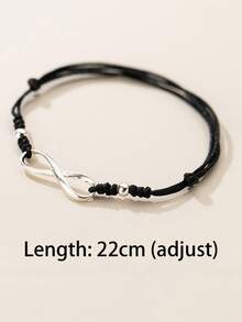 1 chiếc vòng tay điều chỉnh được bằng bạc sterling 925 hình biểu tượng vô cực, dây đỏ, mặt dây chuyền may mắn, trang sức tâm linh không gây dị ứng, món quà hoàn hảo cho phụ nữ. - Vàng - Xem 5